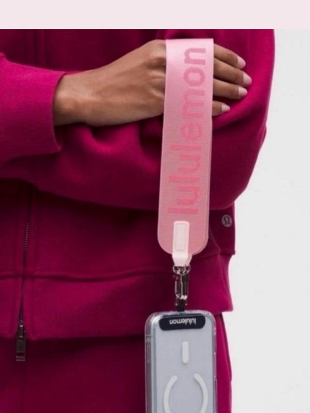 Lululemon Never Lost Crossbody Phone Strap Paracord Pink NWT